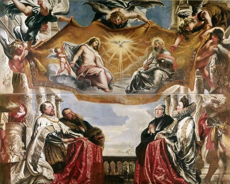 Семейство Гонзага поклоняется Святой Троице картина