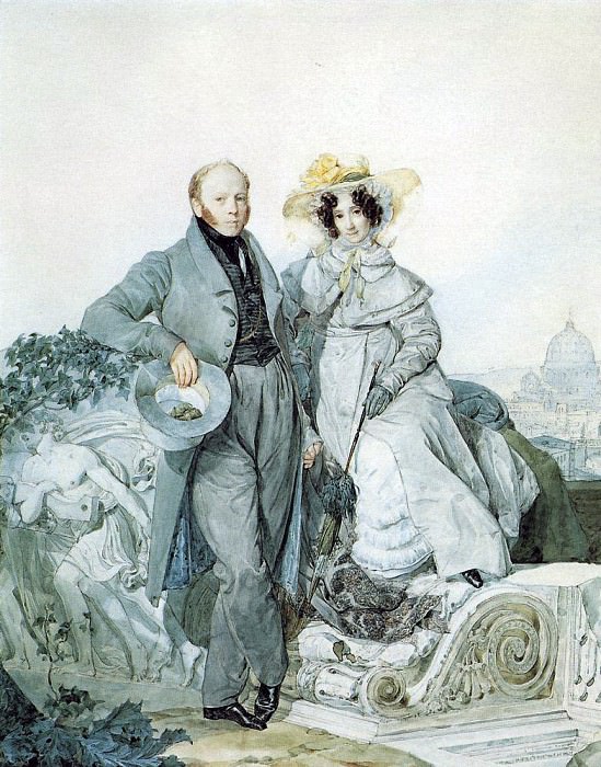 Портрет Г. Н. и В. А. Олениных. 1827 картина