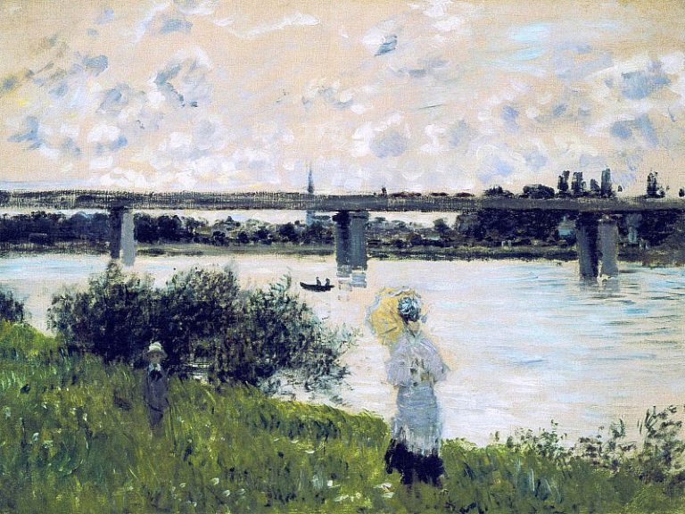 Набережная у моста Аржантей картина