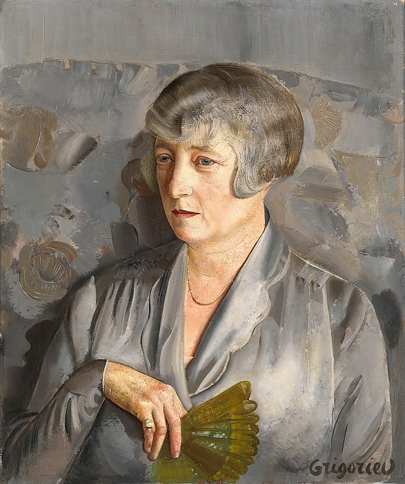Портрет мадам Бартелеми с зеленым веером картина