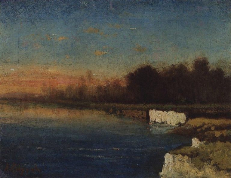 Берег реки Ве. . ги в низовьях. 1870-е картина