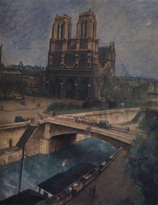 Париж. Нотр-Дам. 1924 картина
