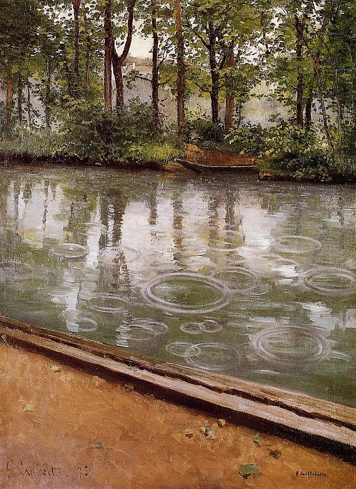 Йеррес, Дождь (также известный как Берег реки под дождем) картина