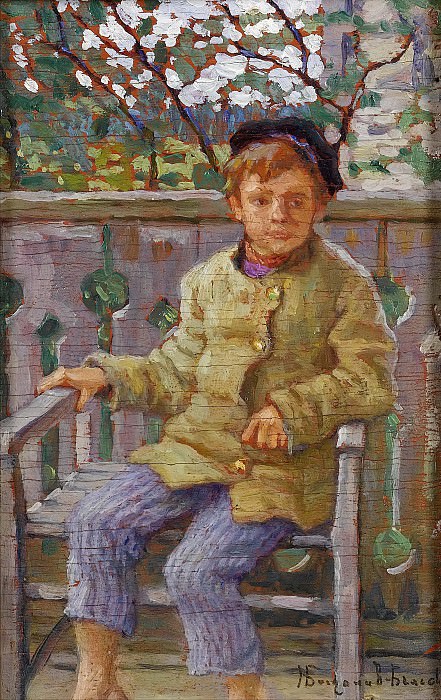 Мальчик на стуле картина