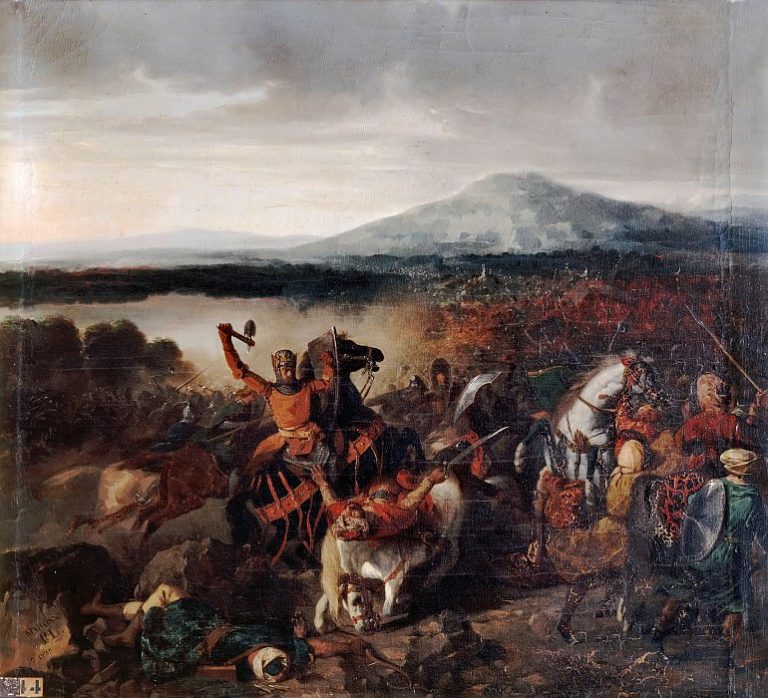 Проспер Лафайе – Бой Роже I с сарацинами в Сицилии картина