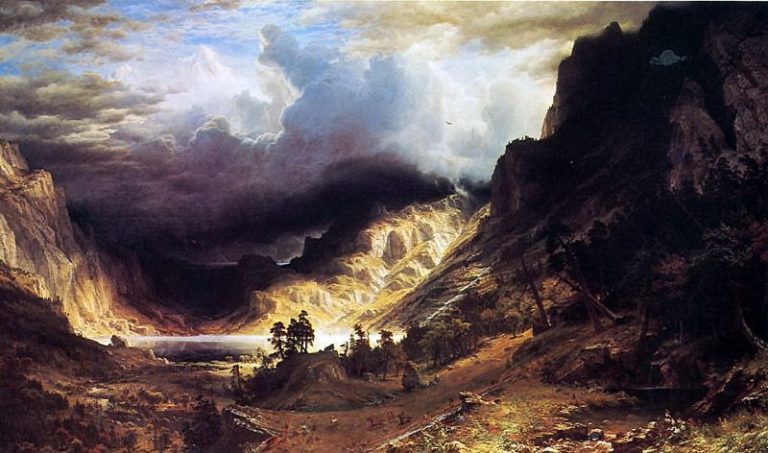 Буря в Скалистых горах картина