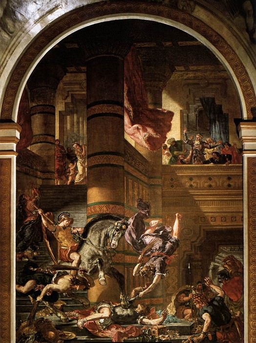 Гелиодор, изгоняемый из храма картина