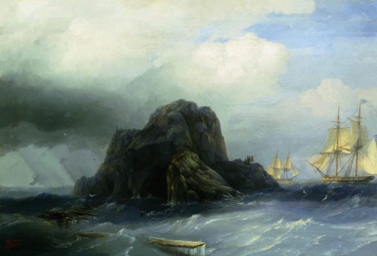Скалистый остров 1855 66х90 картина