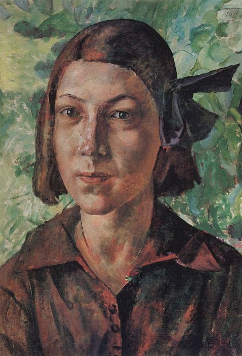 Девушка в саду. 1927 картина