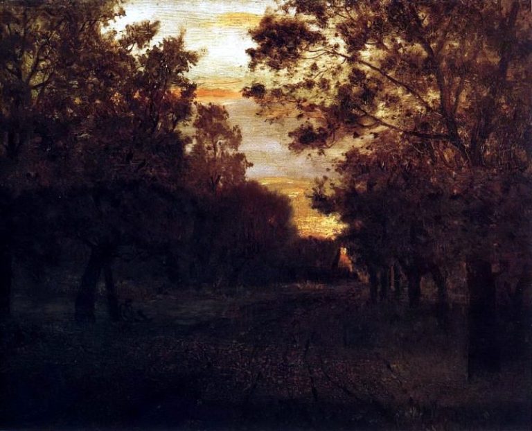 Дорога в лесу. 1881 картина
