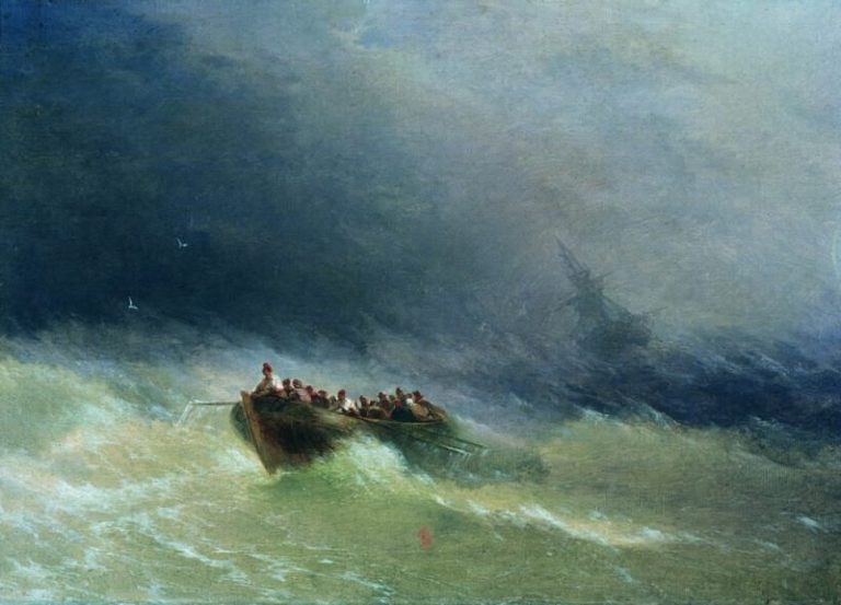 Кораблекрушение 1880-е 41х51 картина
