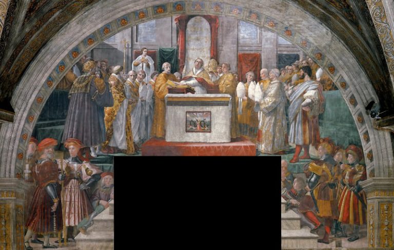 Станца Пожар в Борго: Клятва папы Льва III картина