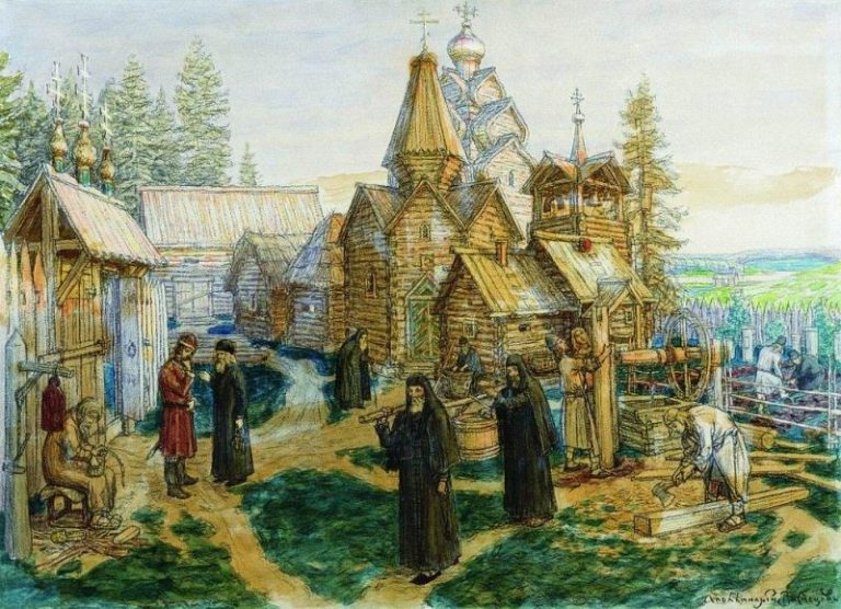 Троице-Сергиева лавра. 1908-1913 картина