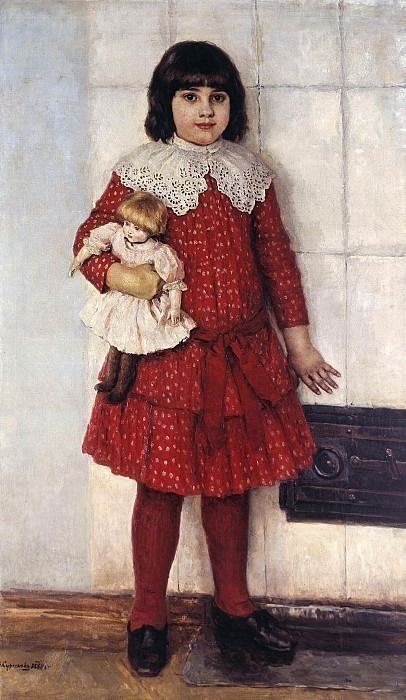 Портрет О. В. Суриковой (в замужестве Кончаловской), дочери художника, в детстве картина