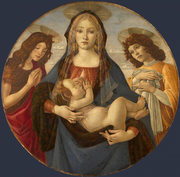 Мадонна с Младенцем со святым Иоанном и ангелом (мастерская) картина