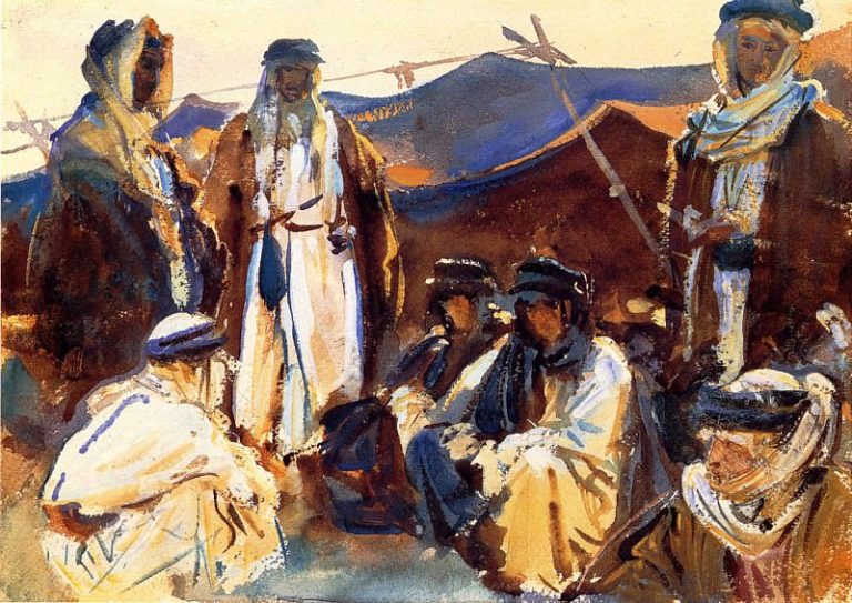 Лагерь бедуинов картина