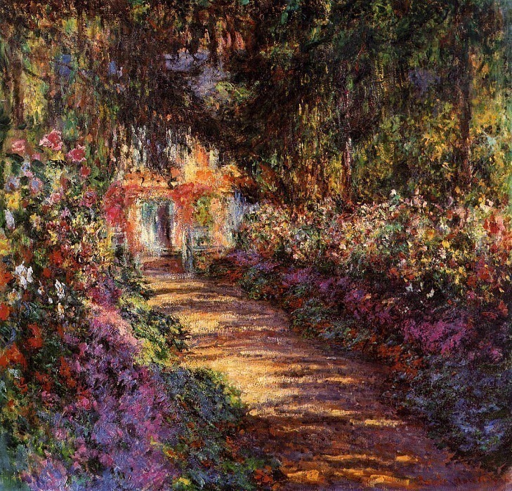 Дорожка в саду Моне в Живерни картина