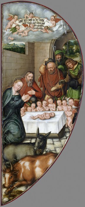 Лукас Кранах II – Алтарь Кольдицер, левая внутренняя створка – Рождество картина