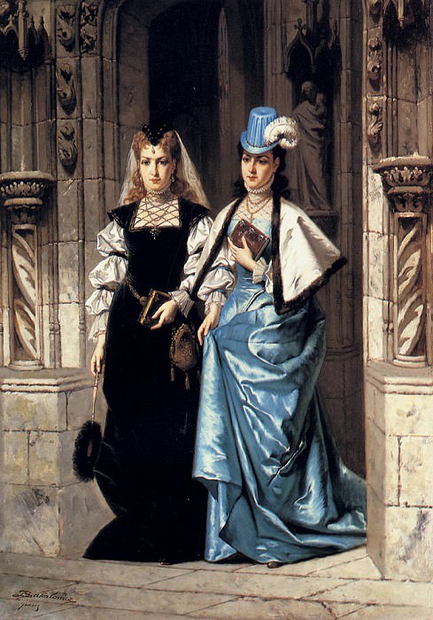Бакалович Владислав Two Elegant Ladies Leaving A Church картина