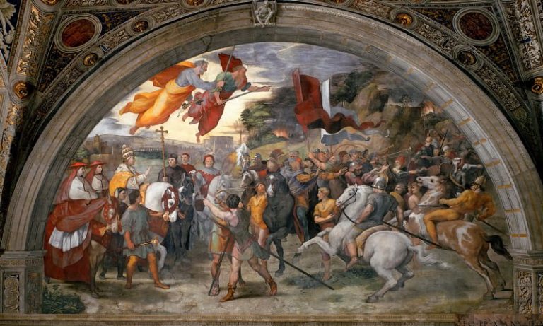 Станца Илиодора: Встреча Льва Великого с Аттилой картина