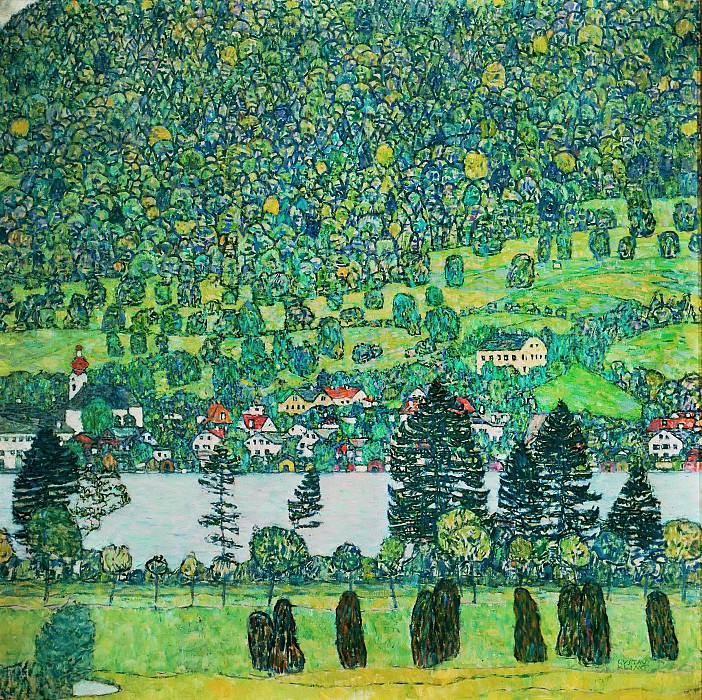 Лес на склоне у озера Аттерзе картина