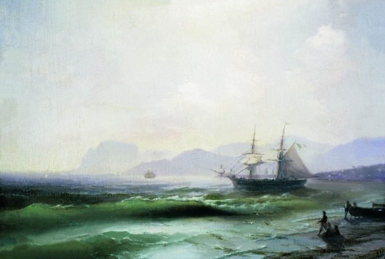 Беспокойное море 1877 43х63 картина