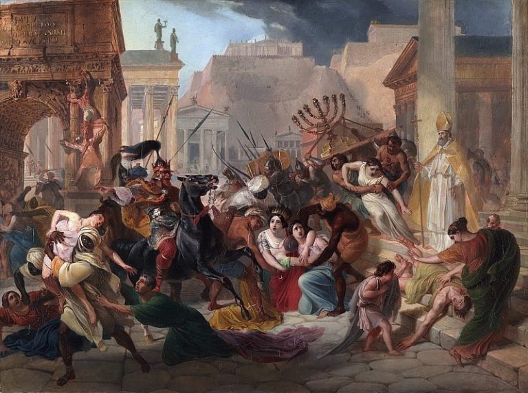 Нашествие Гензериха на Рим картина
