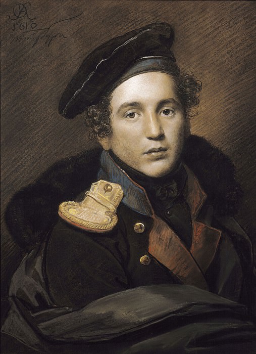 Портрет Петра Алексеевича Оленина. 1813 Б. на к. , ит. к. , паст. 51х39 ГТГ картина