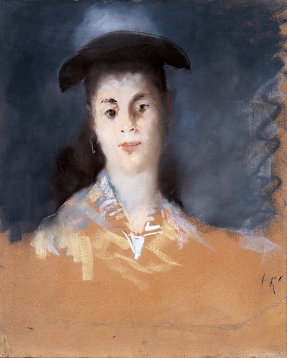 Женщина в шляпке с вуалью картина