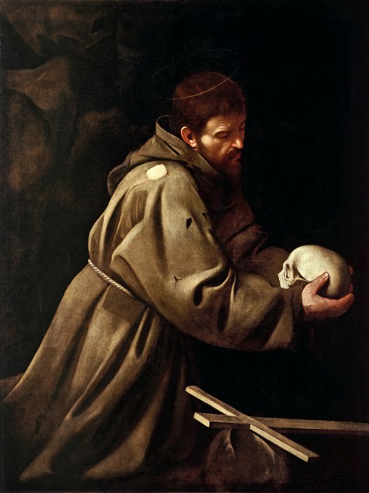 Святой Франциcк в молитве картина