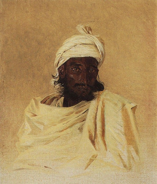 Бхил (Бхилы – одно из горных племен Декана). 1874 картина