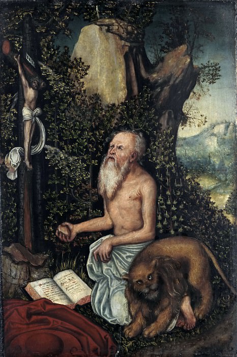 Последователь Лукаса Кранаха I – Святой Иероним картина
