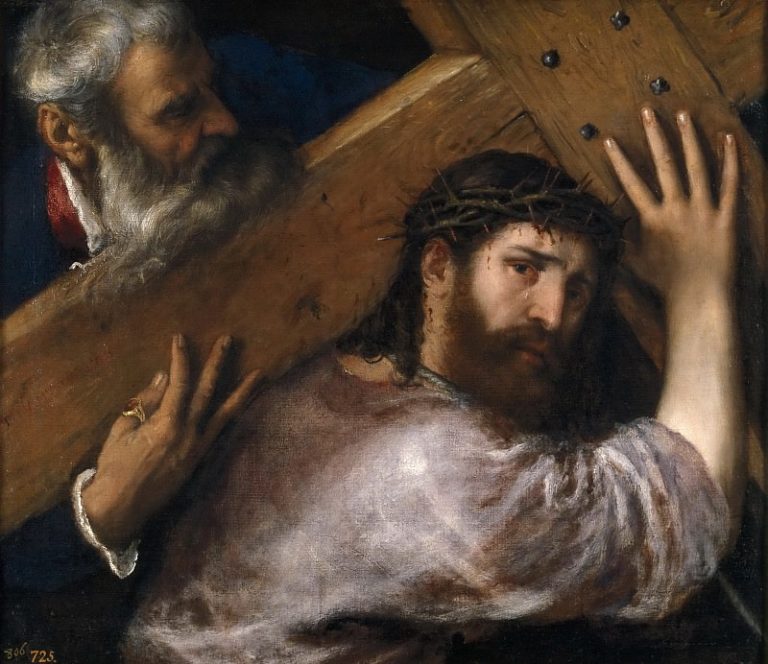 Христос с Крестом картина
