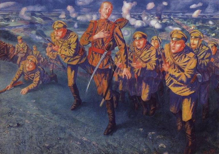 На линии огня. 1916 картина