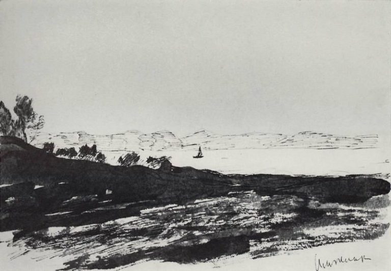 Берег лагуны. 1896 картина