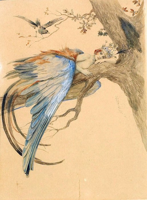 Синяя Птица (Птица Сиринъ) картина
