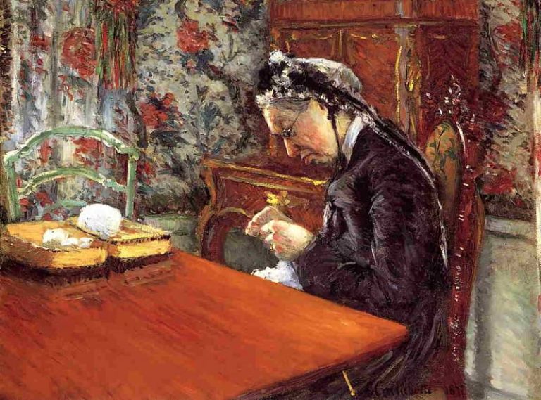 Портрет мадам Буассье за вязаньем картина