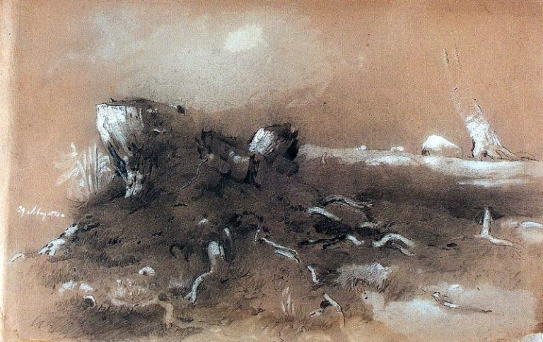 Пни. 1854 картина