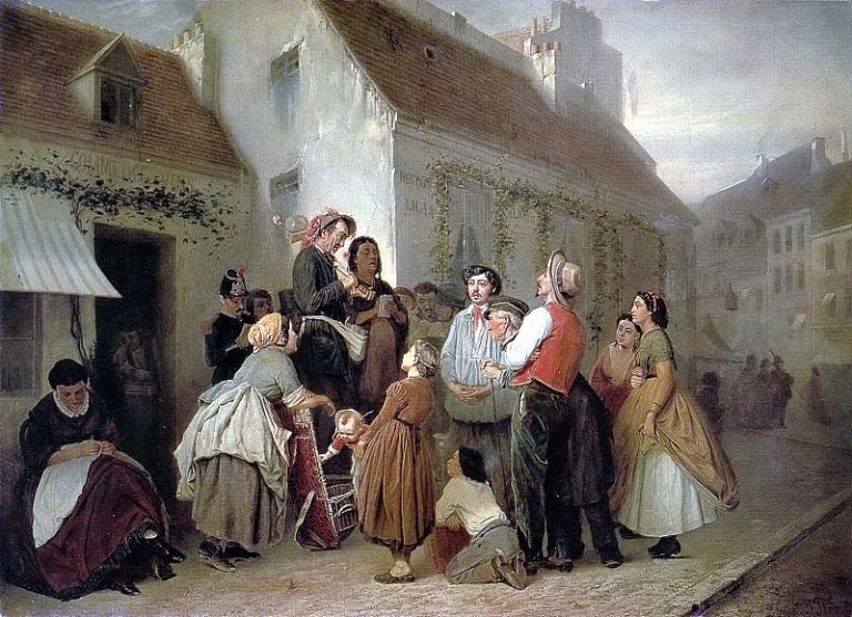 Продавец песенников. (Неоконч. ) 1863-64 Х. , м. 76, 5х102, 5 ГТГ картина