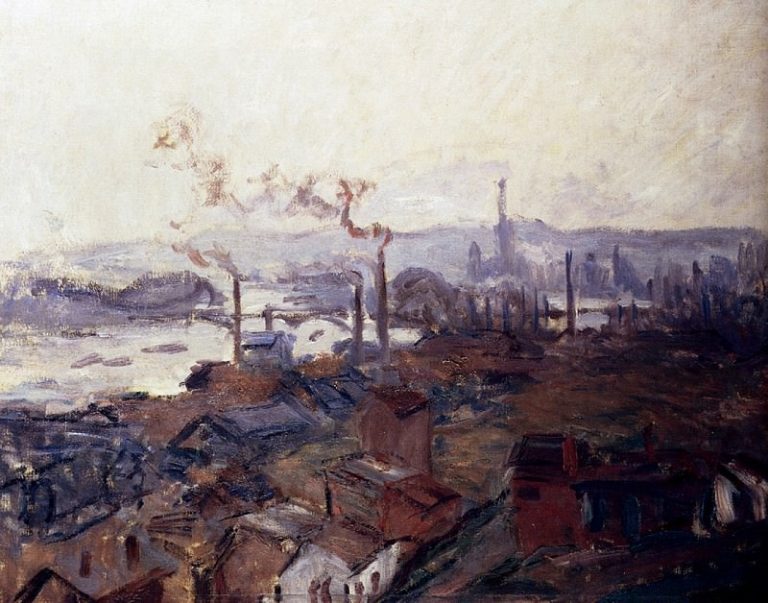 Общий вид Руана с берега Святой Екатерины картина