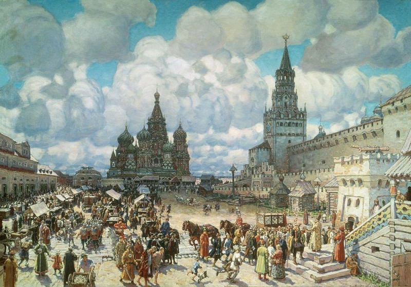 Красная площадь во второй половине XVII века. 1925 картина
