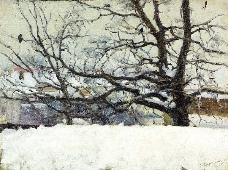 Зима в Москве картина