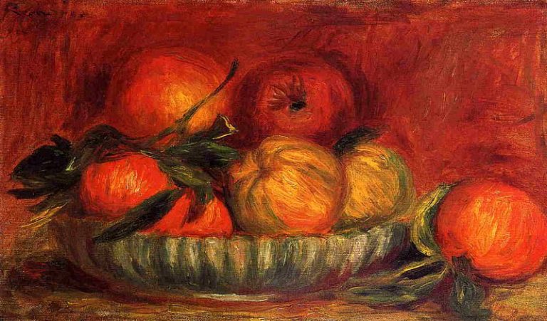 Натюрморт с яблоками и апельсинами картина