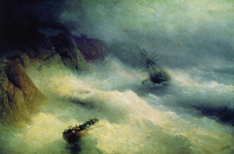Буря у мыса Айя 1875 картина