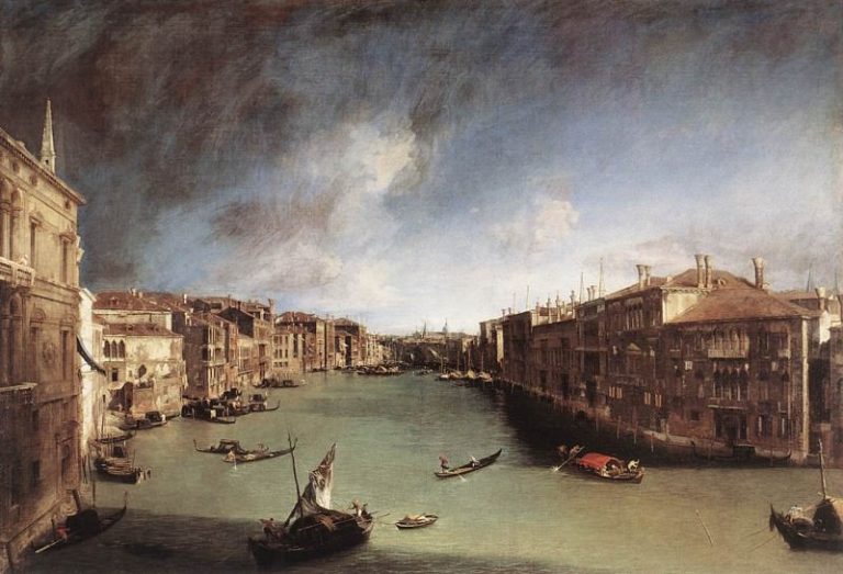 Большой канал в направлении на северо-восток, от Палаццо Бальби к мосту Риальто картина
