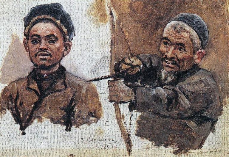 Головы татар (старика и молодого) картина