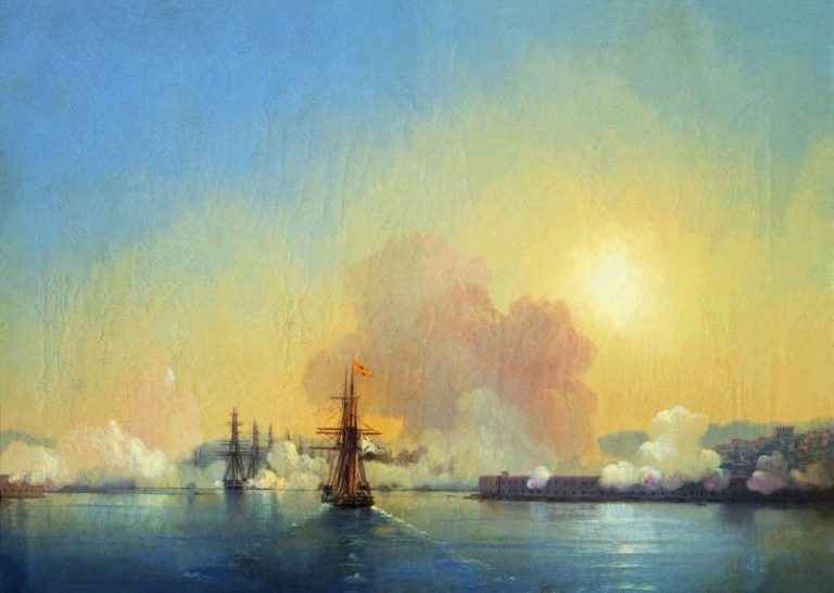 Вход в Севастопольскую бухту 1852 28х38,7 картина