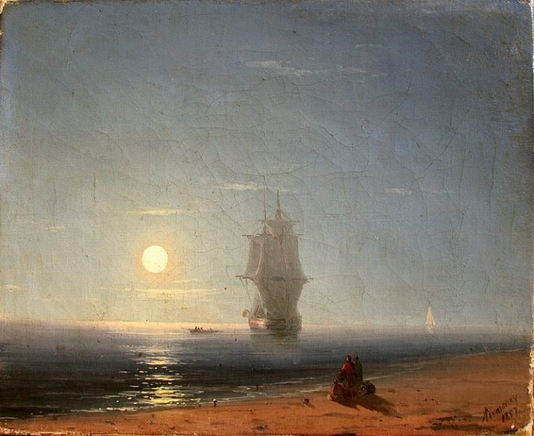 Лунная ночь 1857 21,5х26,5 картина