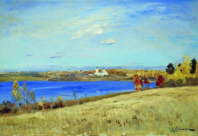 Осень. Река. 1898-1899 картина