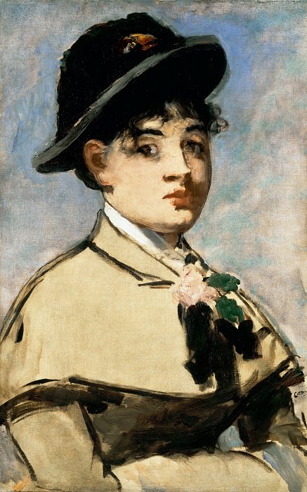 Молодая женщина в шляпке картина